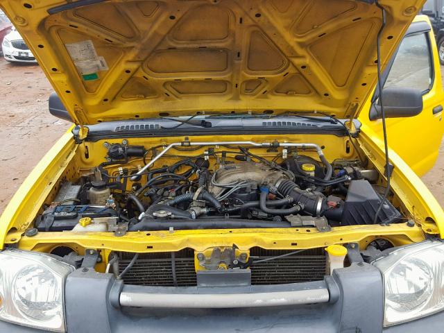 1N6ED27T62C352858 - 2002 NISSAN FRONTIER C YELLOW photo 7