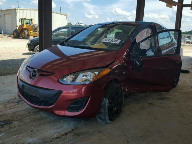 JM1DE1KZ5E0187702 - 2014 MAZDA MAZDA2 SPO RED photo 2