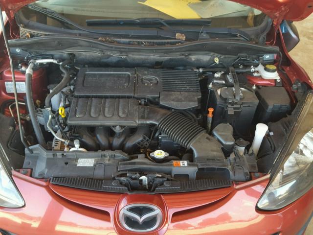 JM1DE1KZ5E0187702 - 2014 MAZDA MAZDA2 SPO RED photo 7