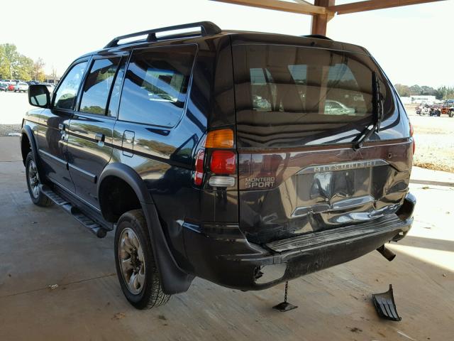 JA4LS21H73J005244 - 2003 MITSUBISHI MONTERO SP BLACK photo 3