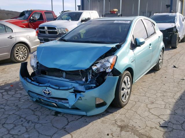 JTDKDTB33C1003981 - 2012 TOYOTA PRIUS C BLUE photo 2