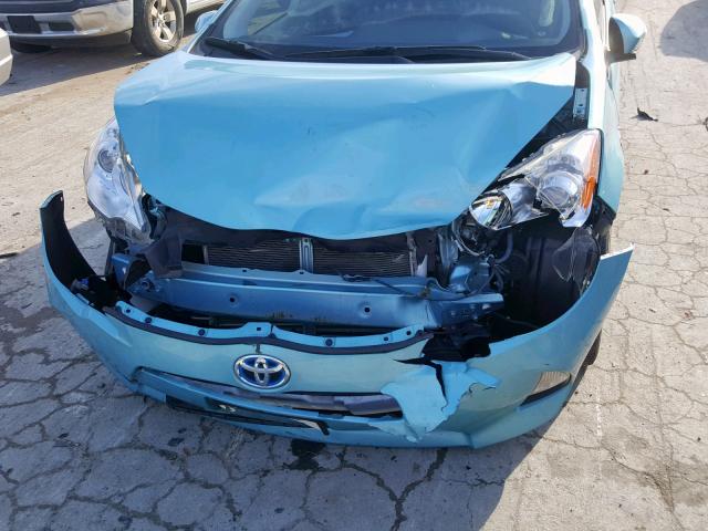 JTDKDTB33C1003981 - 2012 TOYOTA PRIUS C BLUE photo 9