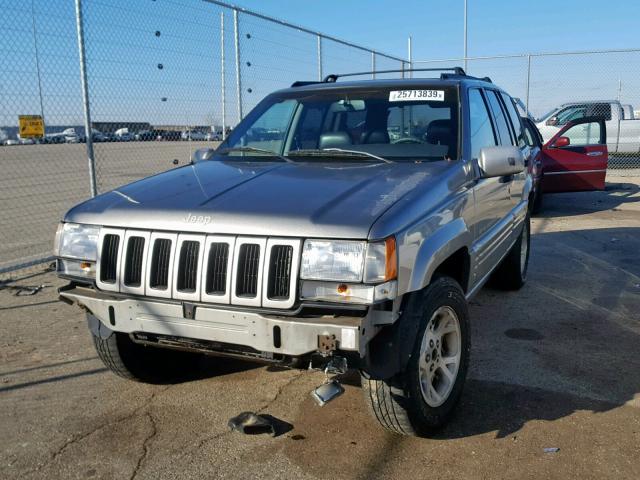 1J4GZ78Y3VC746398 - 1997 JEEP GRAND CHER GRAY photo 2