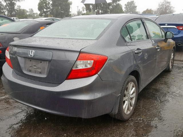 19XFB2F92CE358900 - 2012 HONDA CIVIC EXL GRAY photo 4