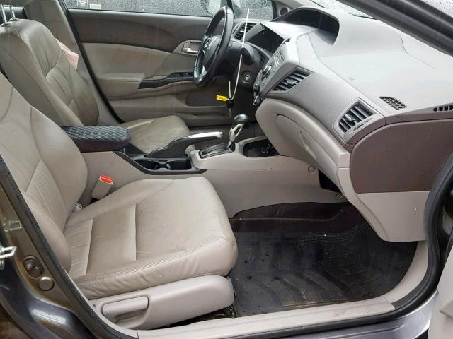 19XFB2F92CE358900 - 2012 HONDA CIVIC EXL GRAY photo 5