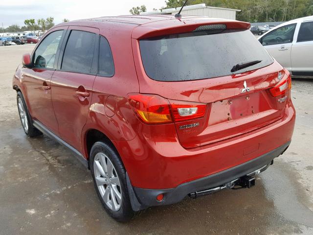 4A4AP3AU0FE054440 - 2015 MITSUBISHI OUTLANDER RED photo 3