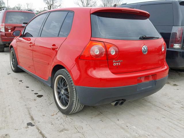 WVWHV71K17W113329 - 2007 VOLKSWAGEN NEW GTI RED photo 3