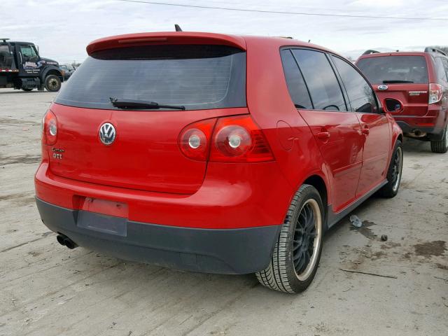 WVWHV71K17W113329 - 2007 VOLKSWAGEN NEW GTI RED photo 4