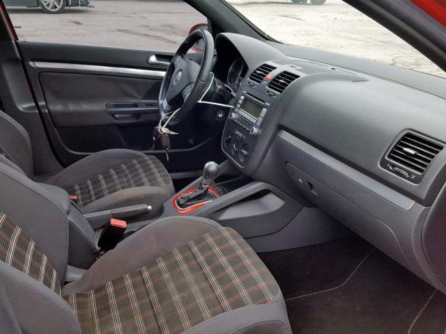 WVWHV71K17W113329 - 2007 VOLKSWAGEN NEW GTI RED photo 5