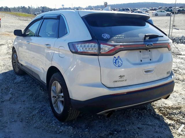 2FMTK3J98FBB41746 - 2015 FORD EDGE SEL WHITE photo 3