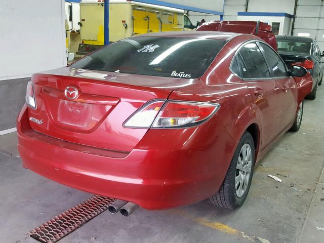 1YVHZ8BH8A5M20663 - 2010 MAZDA 6 I RED photo 4