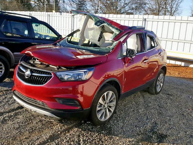 KL4CJASB9JB699952 - 2018 BUICK ENCORE PRE RED photo 2