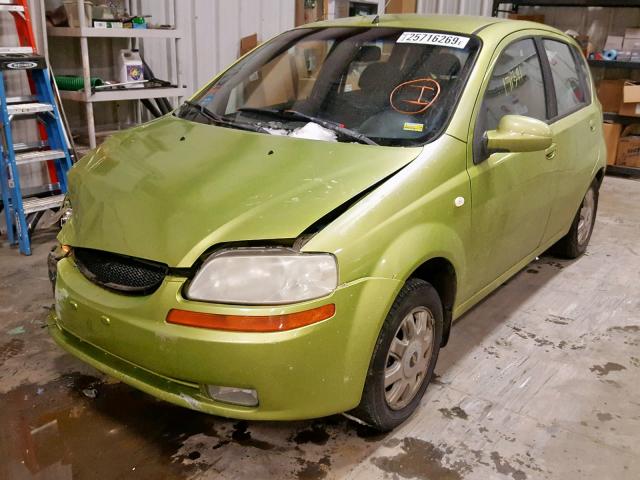 KL1TG62675B398159 - 2005 CHEVROLET AVEO LT GREEN photo 2