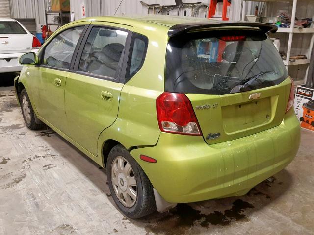 KL1TG62675B398159 - 2005 CHEVROLET AVEO LT GREEN photo 3