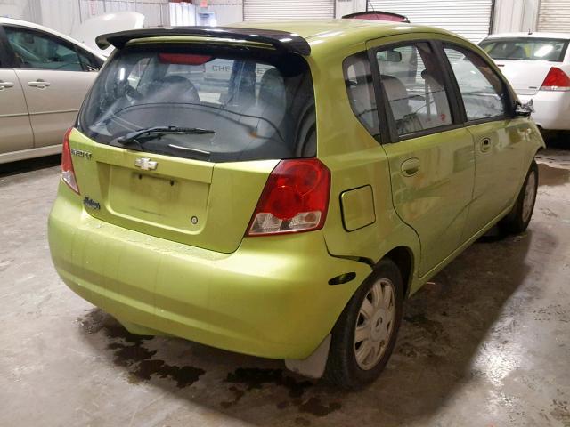 KL1TG62675B398159 - 2005 CHEVROLET AVEO LT GREEN photo 4