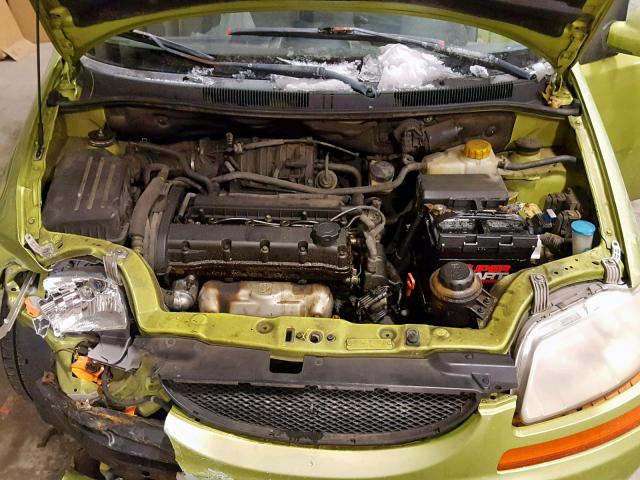 KL1TG62675B398159 - 2005 CHEVROLET AVEO LT GREEN photo 7