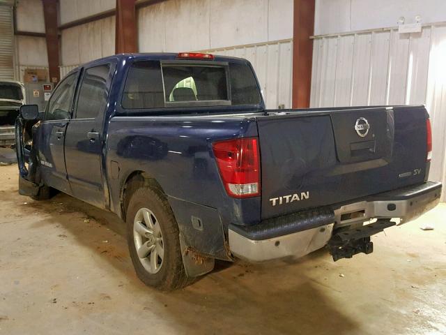 1N6BA0ED3CN317230 - 2012 NISSAN TITAN S BLUE photo 3