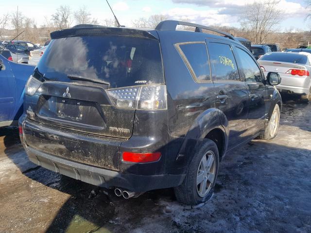 JA4MT31XX7U010604 - 2007 MITSUBISHI OUTLANDER BLACK photo 4