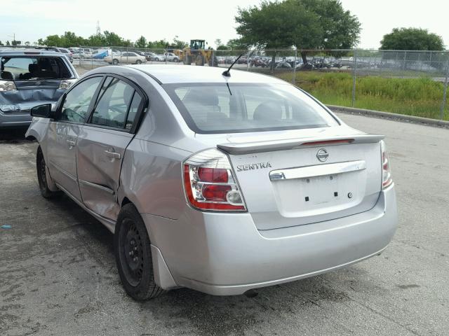 3N1AB6AP2BL674270 - 2011 NISSAN SENTRA 2.0 SILVER photo 3