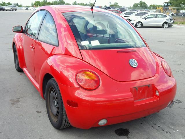 3VWBK21C52M409664 - 2002 VOLKSWAGEN NEW BEETLE Qırmızı foto 3