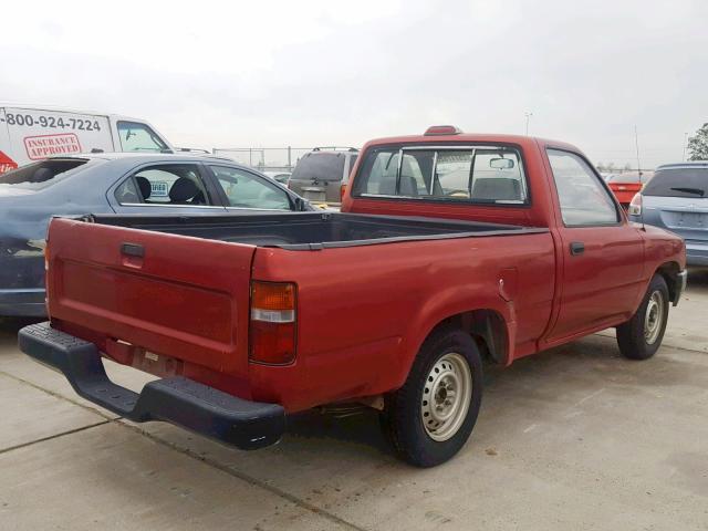 4TARN81A2RZ181329 - 1994 TOYOTA PICKUP 1/2 RED photo 4