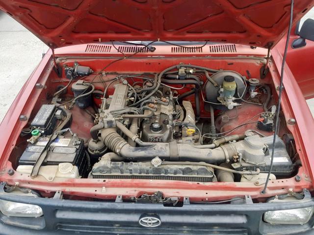 4TARN81A2RZ181329 - 1994 TOYOTA PICKUP 1/2 RED photo 7