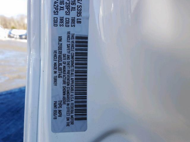 ZFBERFAB0J6J81746 - 2018 RAM PROMASTER 白色 照片 10