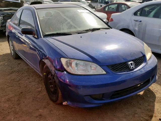 1HGEM21345L052219 - 2005 HONDA CIVIC DX V BLUE photo 1