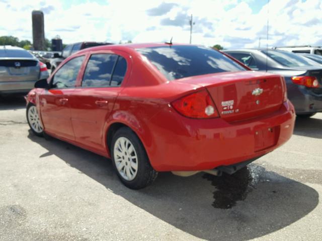 1G1AT58H897276796 - 2009 CHEVROLET COBALT LT RED photo 3