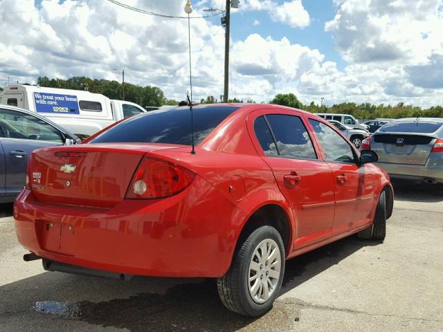 1G1AT58H897276796 - 2009 CHEVROLET COBALT LT RED photo 4