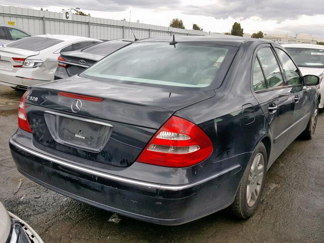 WDBUF65J84A510597 - 2004 MERCEDES-BENZ E 320 BLACK photo 4