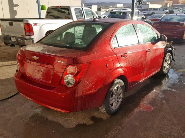 1G1JA5SH0C4180894 - 2012 CHEVROLET SONIC LS 红色 照片 4