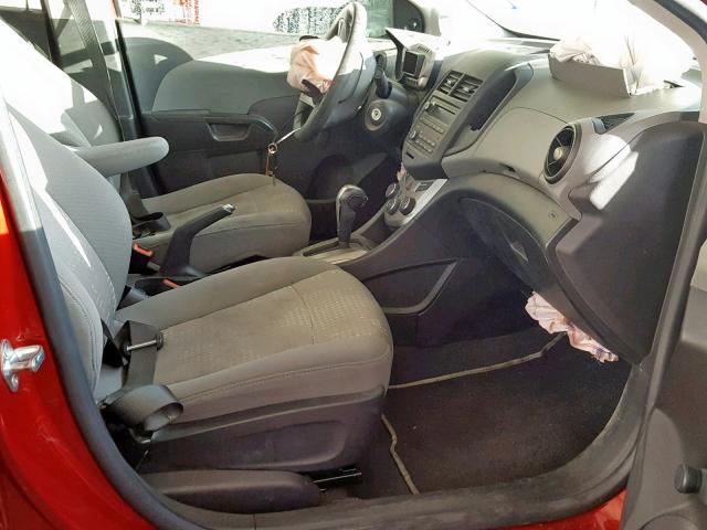 1G1JA5SH0C4180894 - 2012 CHEVROLET SONIC LS 红色 照片 5