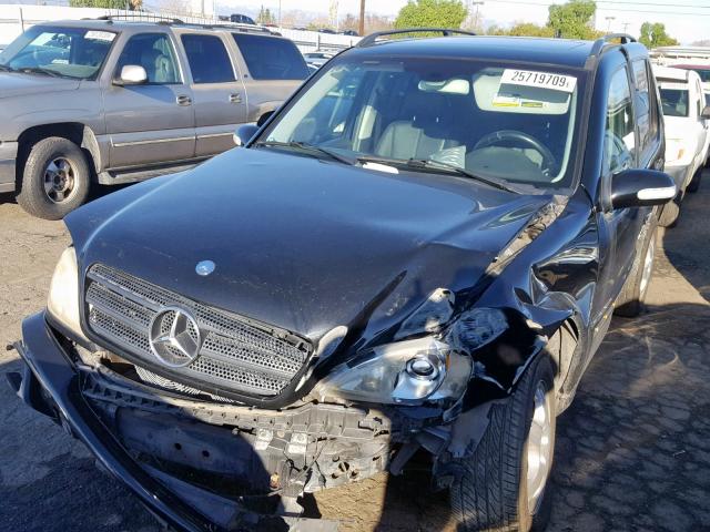 4JGAB57E74A460281 - 2004 MERCEDES-BENZ ML 350 BLACK photo 2