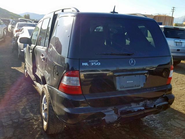 4JGAB57E74A460281 - 2004 MERCEDES-BENZ ML 350 BLACK photo 3