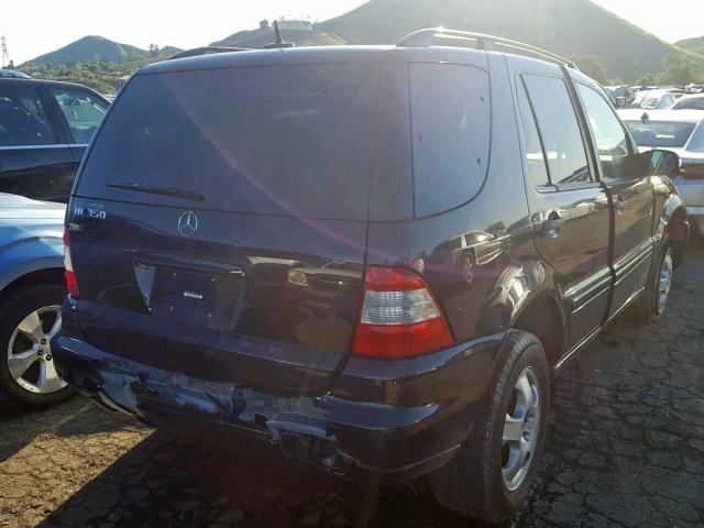 4JGAB57E74A460281 - 2004 MERCEDES-BENZ ML 350 BLACK photo 4