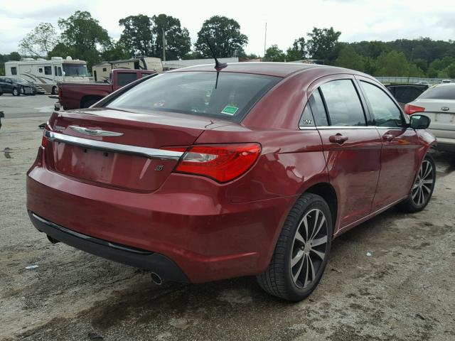 1C3CCBBG7CN297273 - 2012 CHRYSLER 200 TOURIN RED photo 4