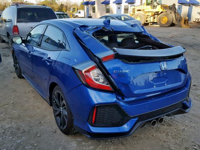 SHHFK7H44JU237824 - 2018 HONDA CIVIC SPOR BLUE photo 3