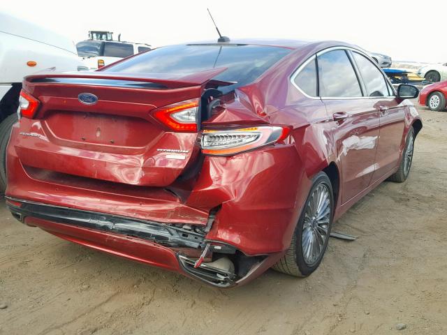 3FA6P0K98GR220116 - 2016 FORD FUSION TIT RED photo 4