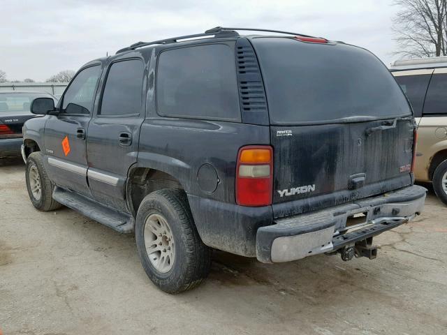 1GKEK13Z72J340988 - 2002 GMC YUKON BLACK photo 3