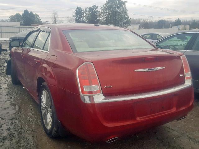 2C3CCARG9EH297884 - 2014 CHRYSLER 300 BURGUNDY photo 3