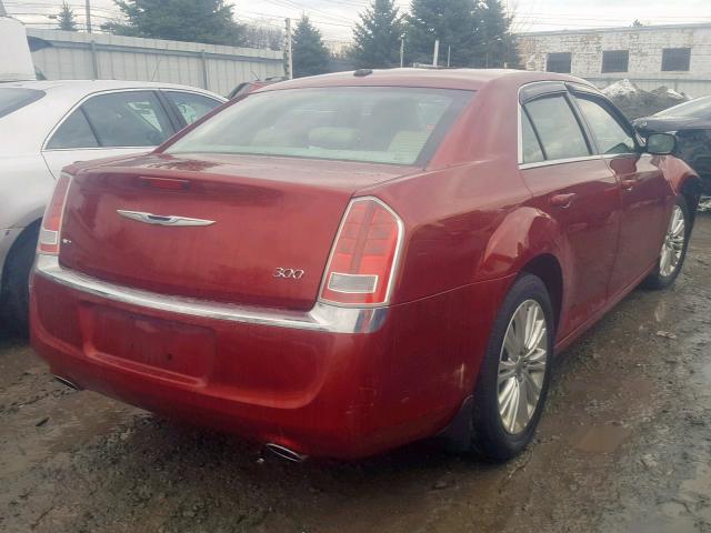 2C3CCARG9EH297884 - 2014 CHRYSLER 300 BURGUNDY photo 4