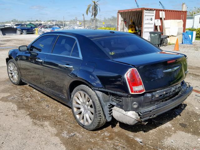 2C3CCAAG9DH727004 - 2013 CHRYSLER 300 BLACK photo 3