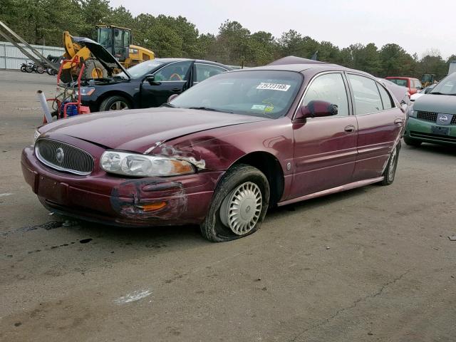 1G4HP54KX14143065 - 2001 BUICK LESABRE CU MAROON photo 2