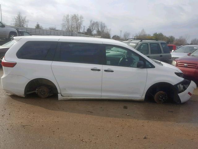 5TDZK3DC2FS531522 - 2015 TOYOTA SIENNA BAS WHITE photo 9