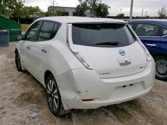 1N4BZ0CPXHC302306 - 2017 NISSAN LEAF S WHITE photo 3