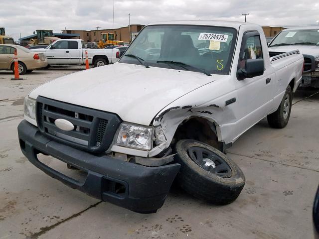 1FTYR10D97PA90378 - 2007 FORD RANGER WHITE photo 2