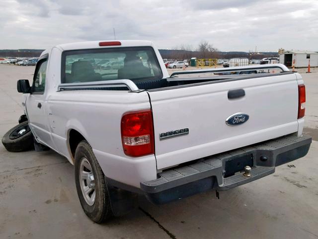 1FTYR10D97PA90378 - 2007 FORD RANGER WHITE photo 3