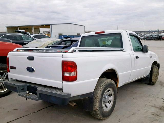 1FTYR10D97PA90378 - 2007 FORD RANGER WHITE photo 4