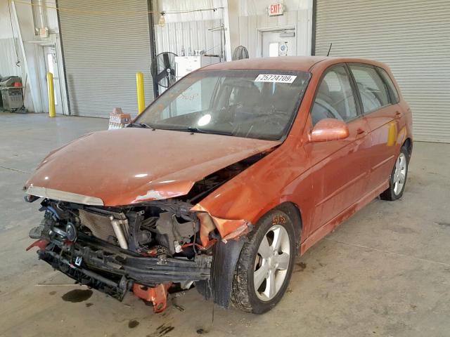 KNAFE161X75000468 - 2007 KIA SPECTRA5 S ORANGE photo 2